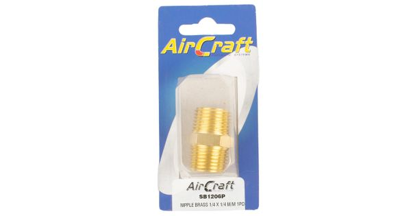 Nipple Brass 1/4x1/4 M/m 1pc Pack product image