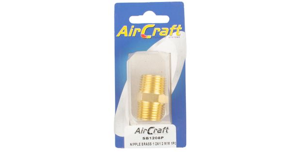 Nipple Brass 1/2x1/2 M/m 1pc Pack product image