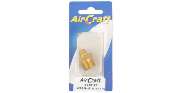Nipple Brass 1/8x3/8 M/m 1pc Pack product image