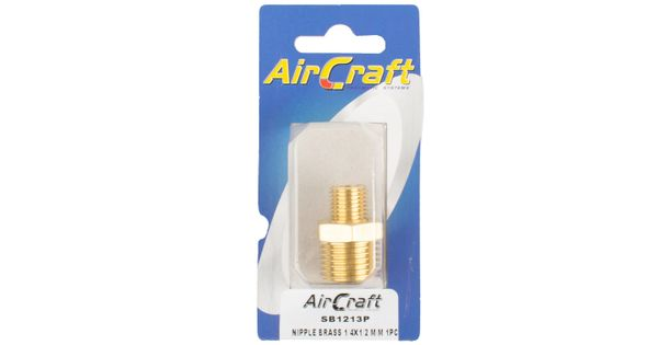 Nipple Brass 1/4x1/2 M/m 1pc Pack product image