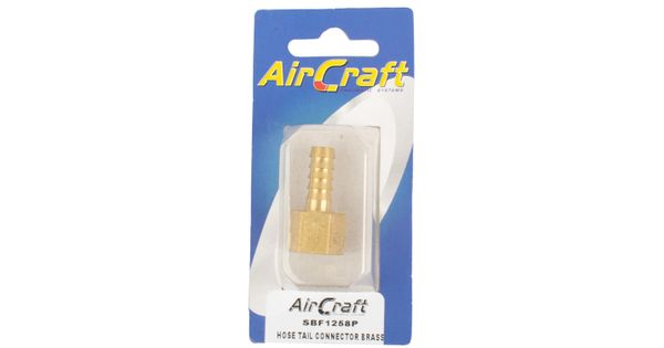 Hose Tail Connector Brass 1/4f X 8mm 1pc Pack product image