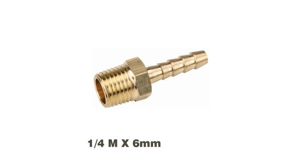 Hose Tail Connector Brass 1/4m X 6mm product image