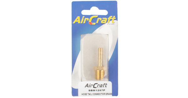 Hose Tail Connector Brass 1/4m X 6mm 1pc Pack product image