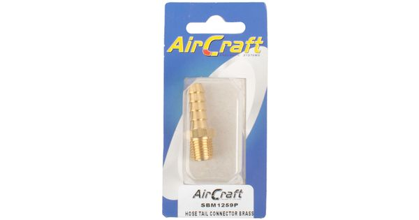 Hose Tail Connector Brass 1/4m X 10mm 1pc Pack product image