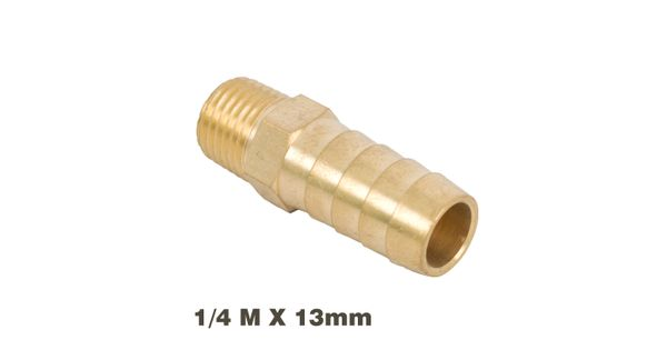 Hose Tail Connector Brass 1/4m X 13mm product image