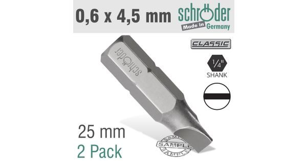Slotted Bit 0.6x4.5mm 25mm 2cd product image