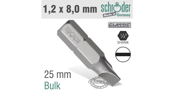 Slotted Bit 1.2x8.0 25mm Bulk product image
