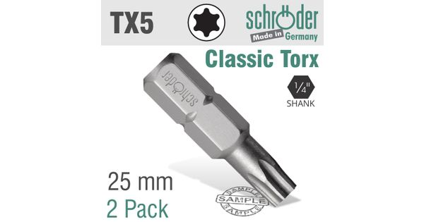 Torx Tx5 Classic Bit 25mm 2cd product image