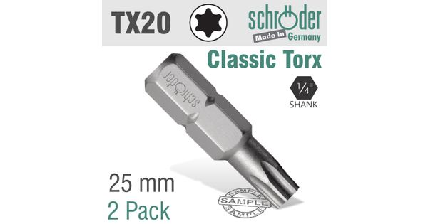 Torx Tx20 Classic Bit 25mm 2cd product image