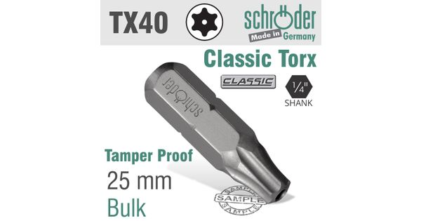 Torx Tamper Resist T40 25mm product image