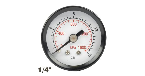 Press. Gauge 40mm 1/4' Rear Fit 0-16bar 0-1600kpa product image