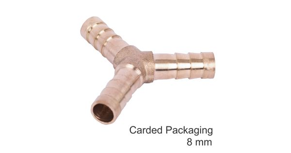 Y Type Hose Connector 8mm 1pce Blister product image