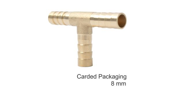 T Type Hose Connector 8mm 1pce Blister product image