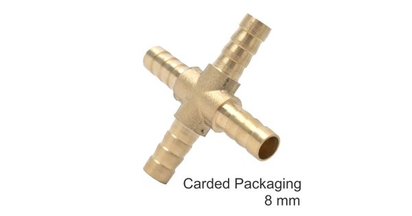 4 Way Hose Connector 8mm 1pce Blister product image