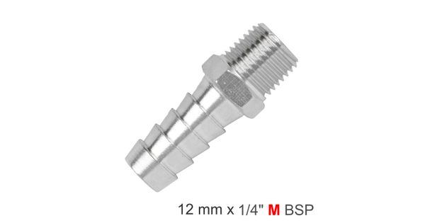 Hosetails 1/4' M X12mm Bulk product image