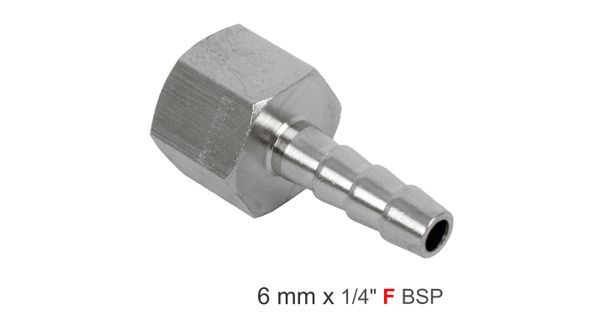 Hosetail 1/4'f X 6mm Bulk product image