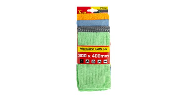 Microfibre Cloth Cleaning/drying Set 4pc 300mm X 400mm 200/280gsm product image