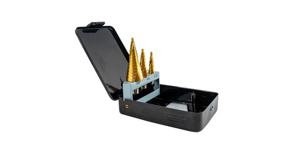 Step Drill Set 3 Pce Hss In Plastic Case product image