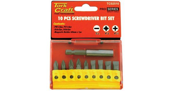 Screwdriver Bit Set 10pcs(ph2x2.pz2x3slotted6mmx2.8mmx2) product image