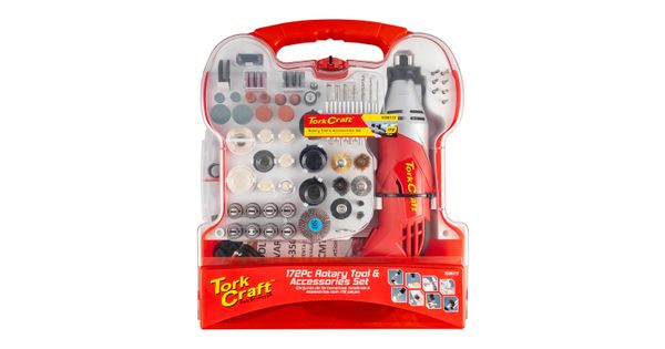 Tork Craft Mini Rotary Tool 170W and Accessory Kit 172 Piece In Plastic Case product image