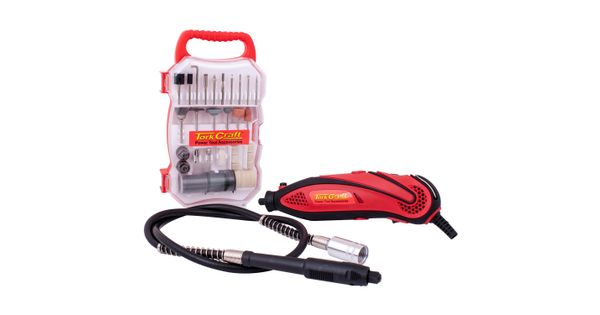 Tork Craft 135W Mini Rotary Tool and 72 Piece Accessory Kit With Flexible Shaft product image