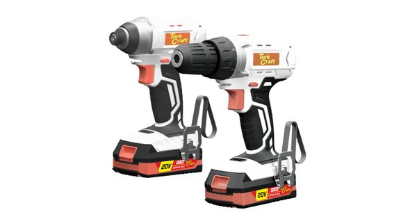 Tork Craft Drill + Impact Driver Twin Pack 20v 2 X 2.0ah Battery Kit product image