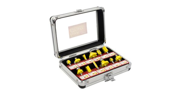 Router Bit Set 12pc/alu.case 1/4' product image