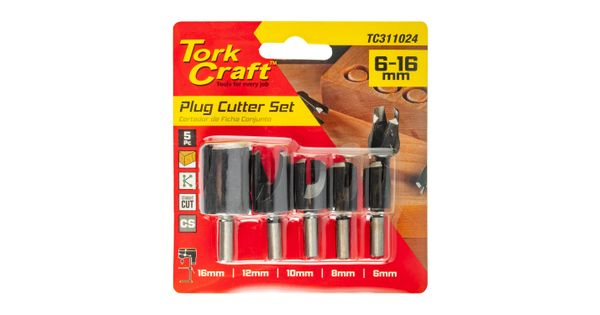 5pce Plug Cutter Set 6-8-10-12-16mm product image