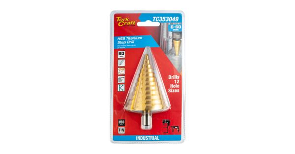 Step Drill Hss 6-60mm M2 Carded product image
