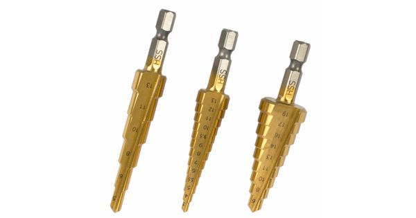 Step Drill Set 3pce In Blister product image