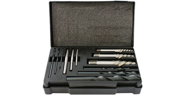 Screw Extractor Set 12 Pce With Drill Bits For M3 - M24 Screws / Studs product image