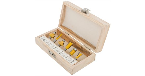 Router Bit Set 6pce Wooden Box product image