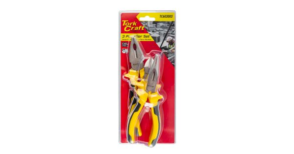 Plier 3pc Kit Comb Side Long Nose Plier Set product image