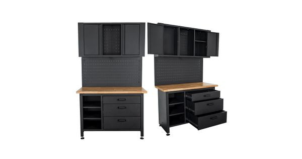 Wall Mount Metal Storage Unit 2000x1200mm Cupboard/peg Board/work Benc product image