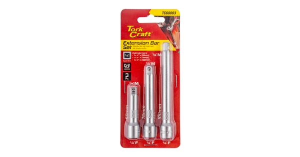 Extention Bar 3pc Set 1/4' 50/75/100mm product image