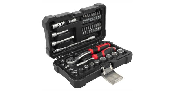 Socket & Ratchet Drive Set 40pc 1/4' Crv 12 Point 4 4.5 5 5.5 6-14mm product image