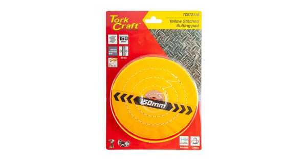 Buffing Pad Soft 150mm To Fit 12.5mm Arbor/spindle - Yellow product image