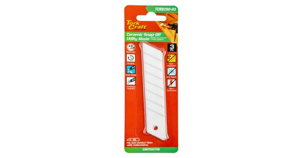 Utility Blade Ceramic Snap-off 100mm X 18mm X 0.65mm 3pc product image