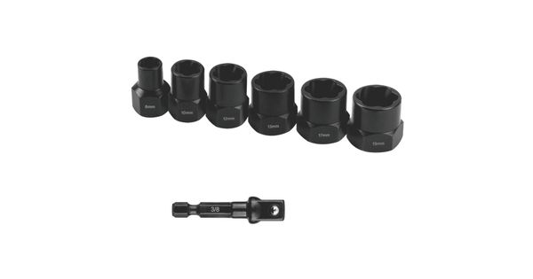 Bolt Extract Set 7pce 8/10/12/13/17/19mm 1pc 50mm 1/4' Socket Adaptor product image