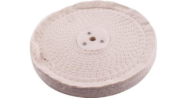 White Buff/mop Stitched 200mm X 2 Section 20mm Thick product image