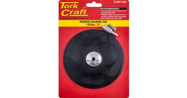 Backing Pad Rubber 125mm W/arbor product image