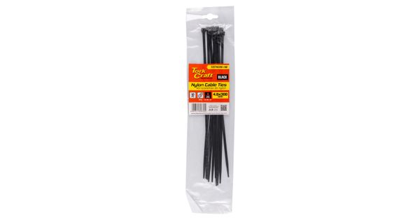 Nylon Cable Ties 4.8mm X 300mm Black 10pc product image