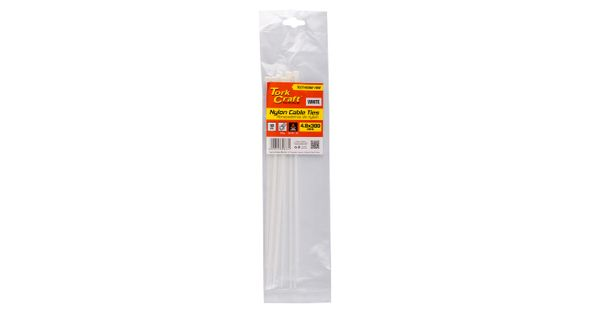 Nylon Cable Ties 4.8mm X 300mm White 10pc product image