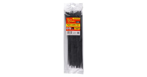 Nylon Cable Ties 4.8mm X 300mm Black 50pc product image