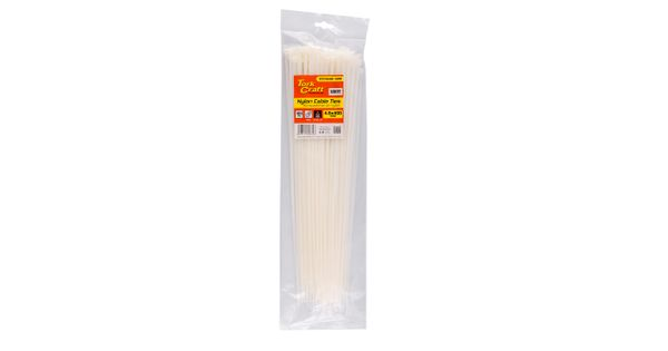 Nylon Cable Ties 4.8mm X 400mm White 100pc product image