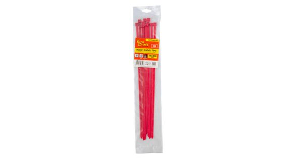Nylon Cable Ties 7.6mm X 400mm Red 10pc product image