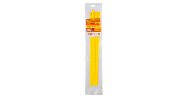 Nylon Cable Ties 7.6mm X 400mm Yellow 10pc product image