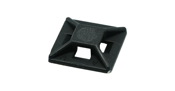 Cable Tie Mount 12,5mm X 12,5mm For 2.5mm Tie Black 100pc Nylon product image