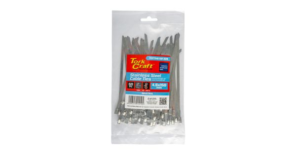 S/steel Cable Ties Ss304 4.6mm X 150mm Natural 50pc product image