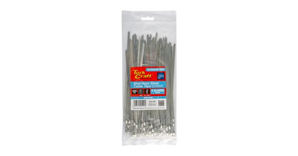 S/steel Cable Ties Ss304 4.6mm X 200mm Natural 100pc product image